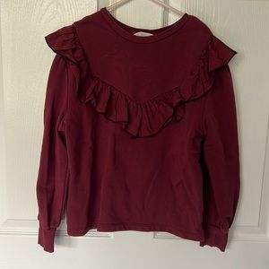 Mango girls sweater with ruffle size 9-10
